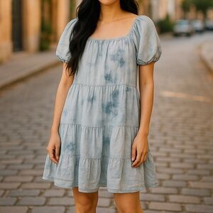 Le Lis Collection BoHo Denim Dress | SIZE S